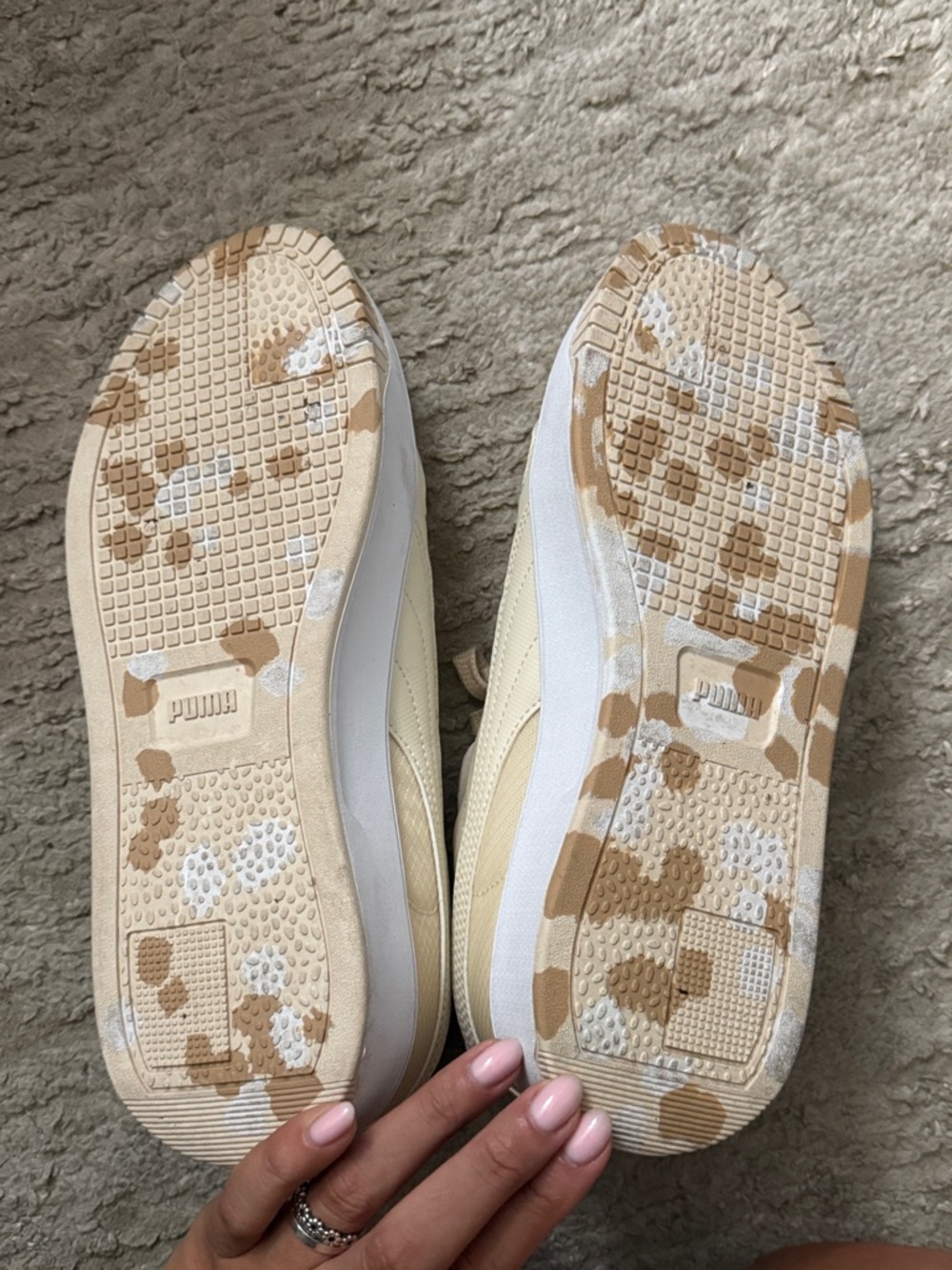 Puma Cream and White Platform Sneakers - Picture 3 of 3